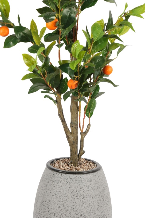 Gri Fiber Saksıda Yapay Portakal Ağacı 220 cm - 3