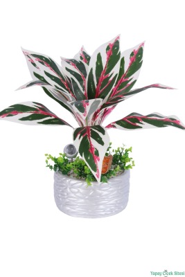 Gümüş Beton Saksıda Yapay Bitki Tanzimi 48 cm Model 9 - 2