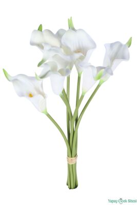 Islak Dokulu Yapay Gala Buketi 8li Beyaz - 2