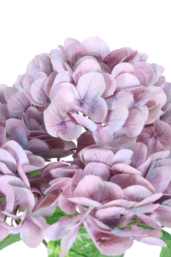 Islak Dokulu Yapay Ortanca Demeti 5 Dal Lila - 3