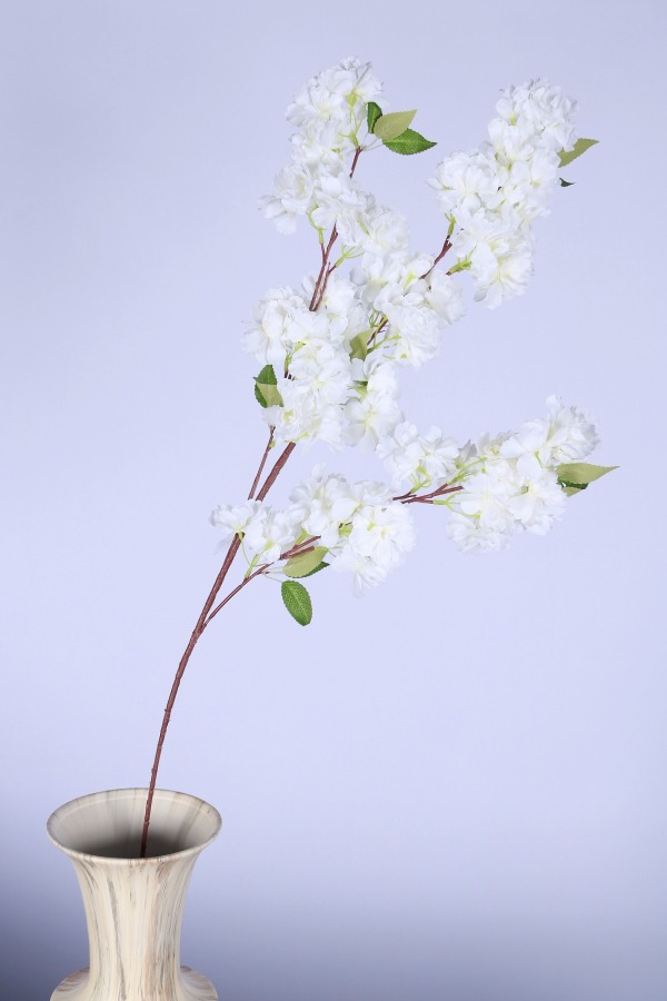 Kaliteli Yapay Bahar Dalı Çiçeği Beyaz 106 Cm - 1