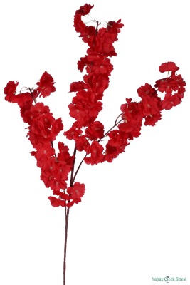 Kaliteli Yapay Bahar Dalı Çiçeği 95 Cm Kırmızı - 3