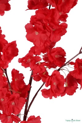 Kaliteli Yapay Bahar Dalı Çiçeği 95 Cm Kırmızı - 4