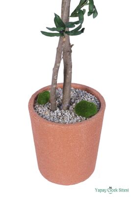 Kiremit Görünümlü Saksıda Yapay Zeytin Ağacı 190 cm - 3
