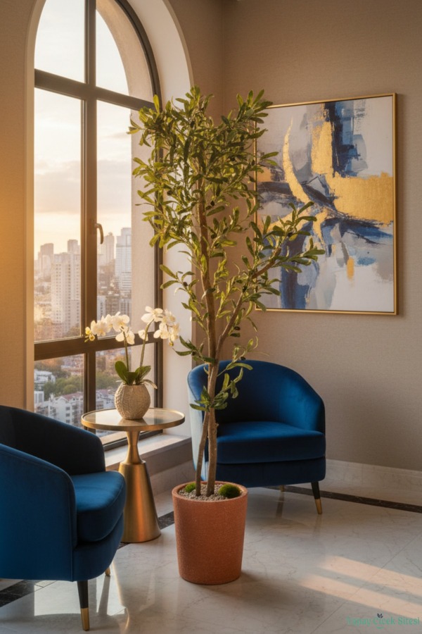 Kiremit Görünümlü Saksıda Yapay Zeytin Ağacı 190 cm - 4