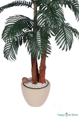 Yapay Tropikal Areka Palmiye Ağacı 180 cm Bohem Gri Saksıda - 3