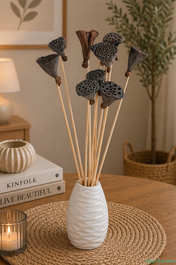 Kuru Çiçek Doğal Lotus 28 cm 10lu - 1