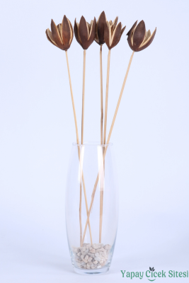 Kuru Çiçek Doğal Lily 50 Cm 5li - 2