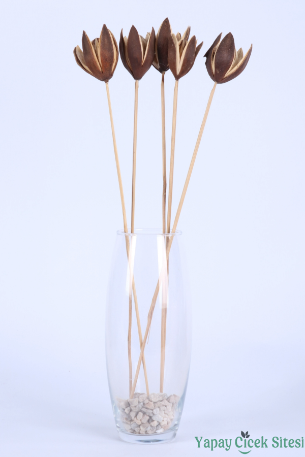 Kuru Çiçek Doğal Lily 50 Cm 5li - 2
