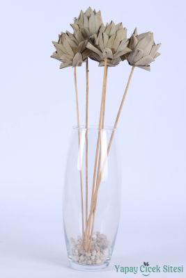 Kuru Çiçek Yapraklı Enginar (Artichoke) 45 Cm 5li - 3