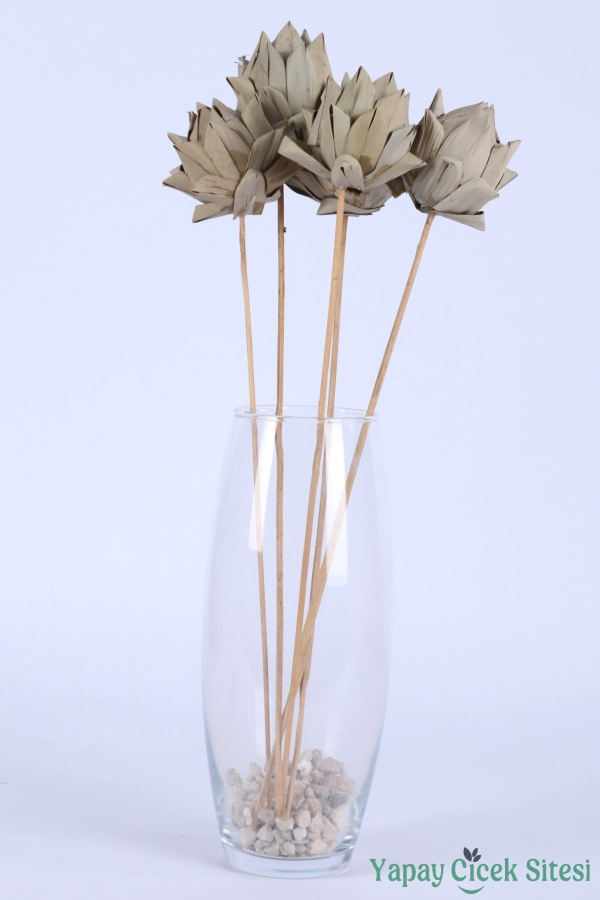 Kuru Çiçek Yapraklı Enginar (Artichoke) 45 Cm 5li - 3