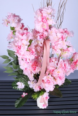 Led Hediyeli Yapay Bahar Dalı Tanzimi 80 Cm Pembe - 3