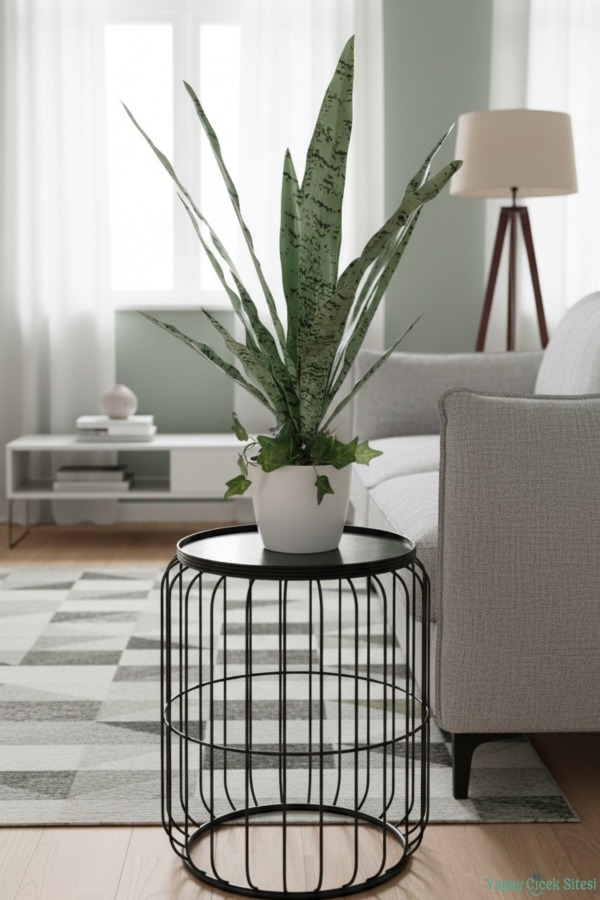 Lüks Yapay Kılıç Bitkisi Yeşil 70 cm - 4