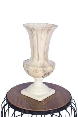 Mermer Desenli Dekoratif Seramik Vazo 36 Cm - 3