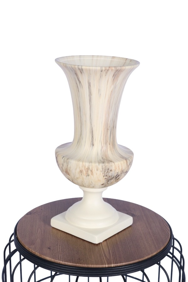 Mermer Desenli Dekoratif Seramik Vazo 36 Cm - 3