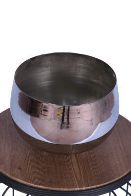 Metal Dekoratif Saksı 17 Cm Gümüş - 2