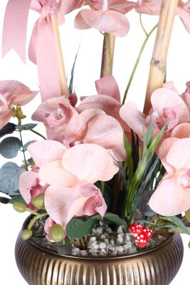 Metal Saksıda Premium Yapay Orkide Aranjmanı Model 6 - 3