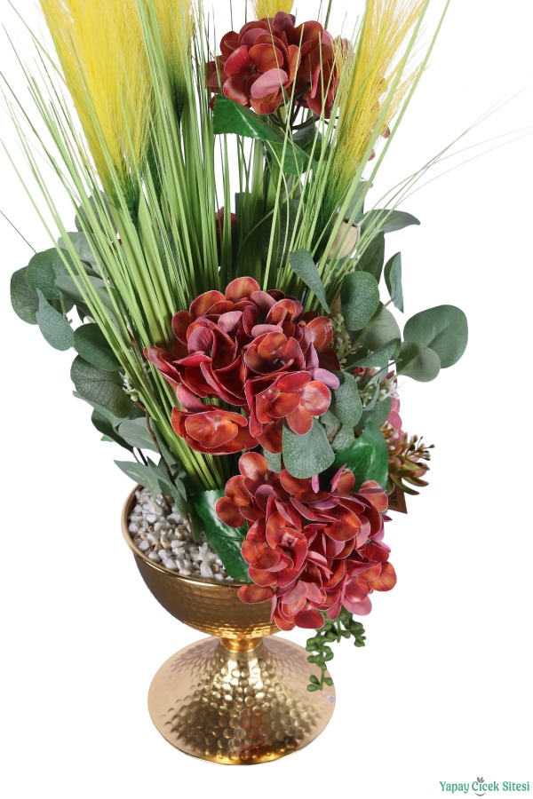 Metal Vazoda Premium Yapay Aranjmanı Model 10 - 2