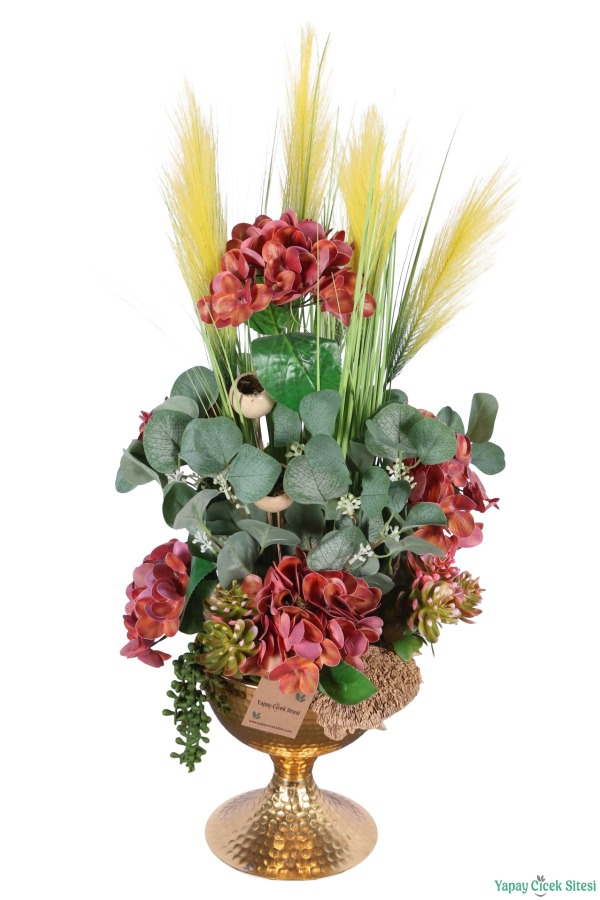 Metal Vazoda Premium Yapay Aranjmanı Model 10 - 3