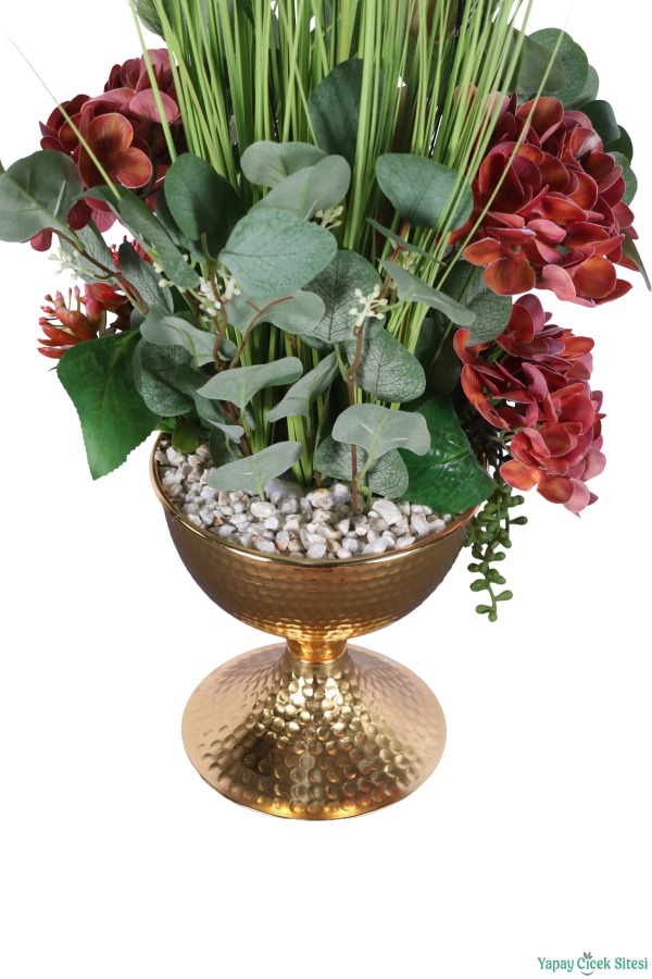 Metal Vazoda Premium Yapay Aranjmanı Model 10 - 5