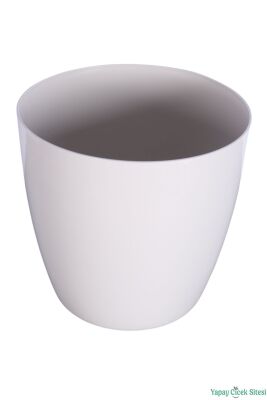 Plastik Saksı 21cm Kırık Beyaz - 3