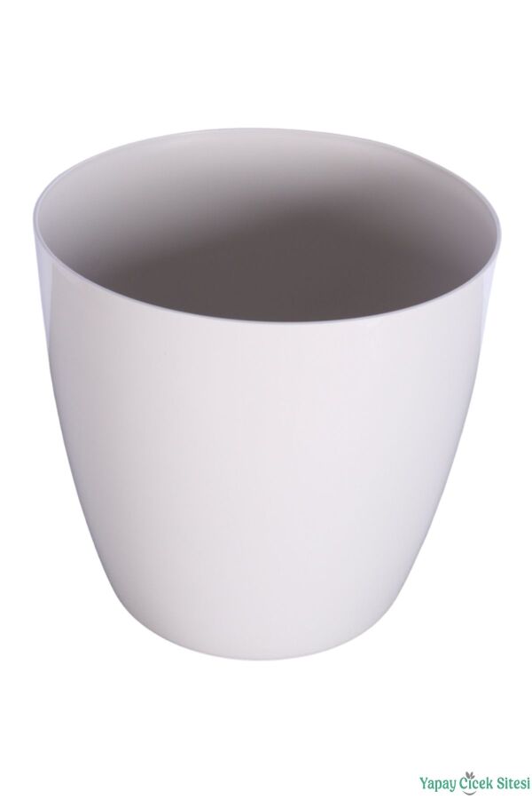 Plastik Saksı 21cm Kırık Beyaz - 3