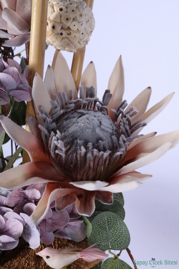 Metal Vazoda Premium Yapay Çiçek Aranjmanı Model 8 - 3