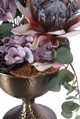 Metal Vazoda Premium Yapay Çiçek Aranjmanı Model 8 - 4