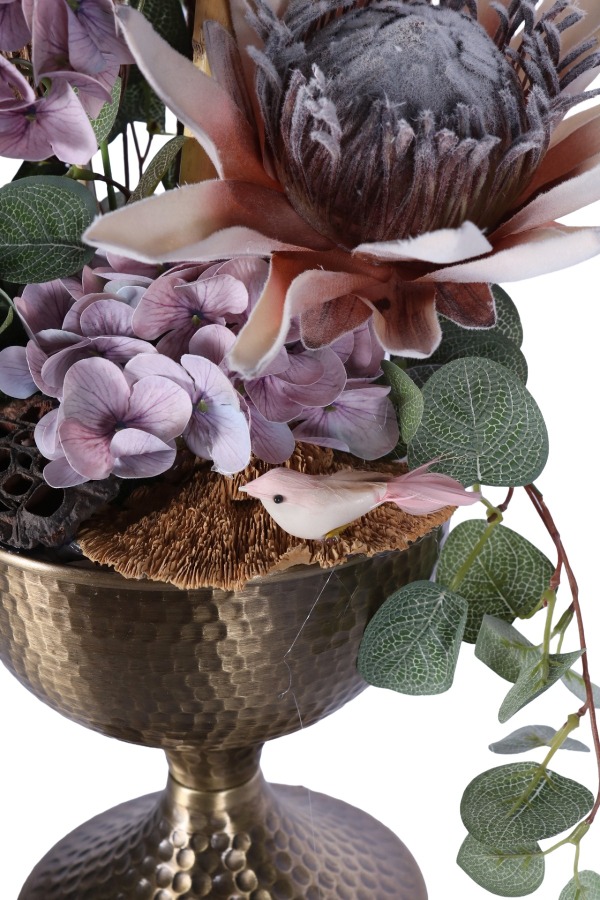 Metal Vazoda Premium Yapay Çiçek Aranjmanı Model 8 - 4