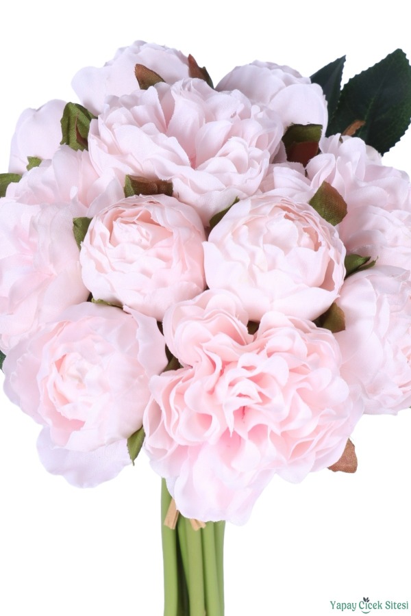 Premium Yapay Şakayık Buketi 11 Dal 25 cm Pudra - 2