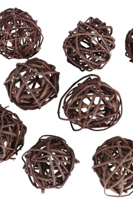 Dekoratif Rattan Ball Süs Topu 8 cm 10 Adet - 2