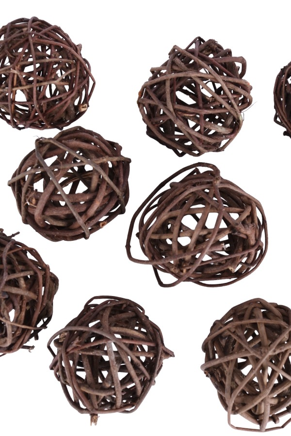 Dekoratif Rattan Ball Süs Topu 8 cm 10 Adet - 2