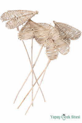 Rattan Örme Flat Heart Kalp 50 Cm 5li - 1