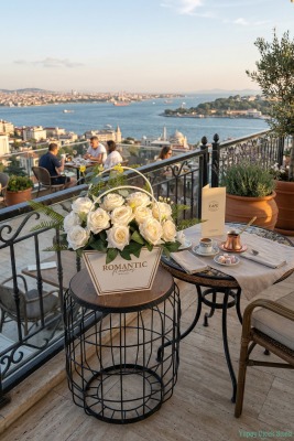 Yapay Çiçekli Romantic Çantalı Aranjman Model 2 - 3
