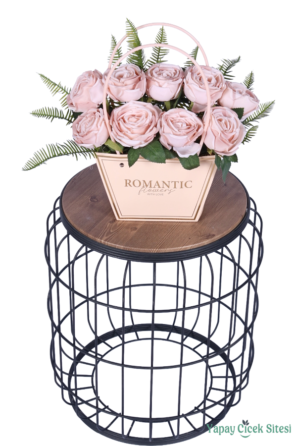 Yapay Çiçekli Romantic Çantalı Aranjman Model 3 - 3