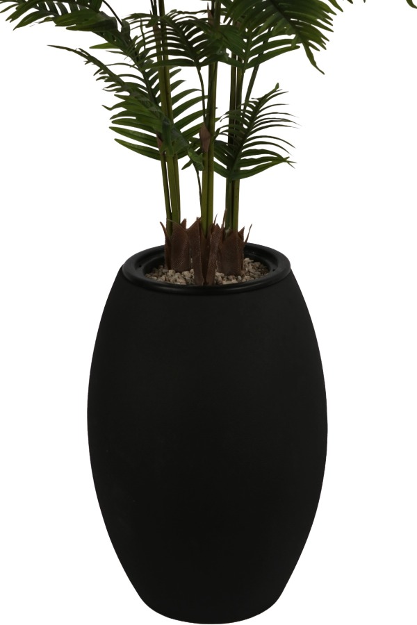 Siyah Fiber Saksıda 3 Gövdeli Yapay Areka Palmiye Ağacı 190 cm - 2