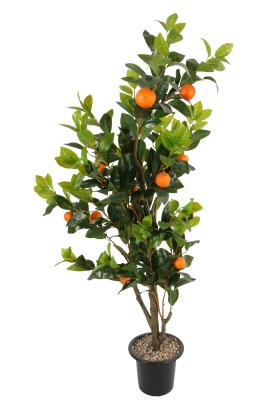 Siyah Plastik Saksıda Yapay Portakal Ağacı 190 cm - 2