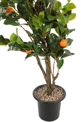 Siyah Plastik Saksıda Yapay Portakal Ağacı 190 cm - 3