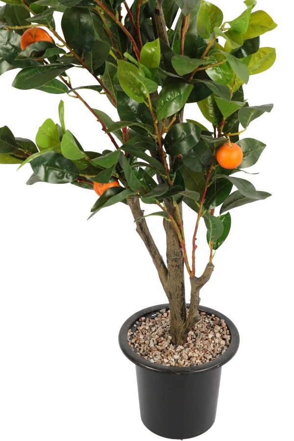 Siyah Plastik Saksıda Yapay Portakal Ağacı 190 cm - 3