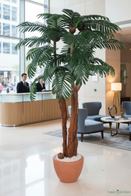 Tropikal Yapay Areka Ağacı 180 cm Bohem Kiremit Saksıda - 4