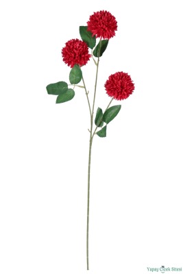 Yapay 3 Top Karanfil 62 cm Kırmızı - 2
