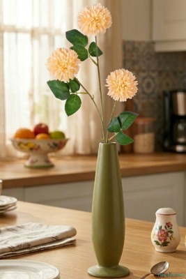 Yapay 3 Top Karanfil 62 cm Somon - Yapay Çiçek Sitesi