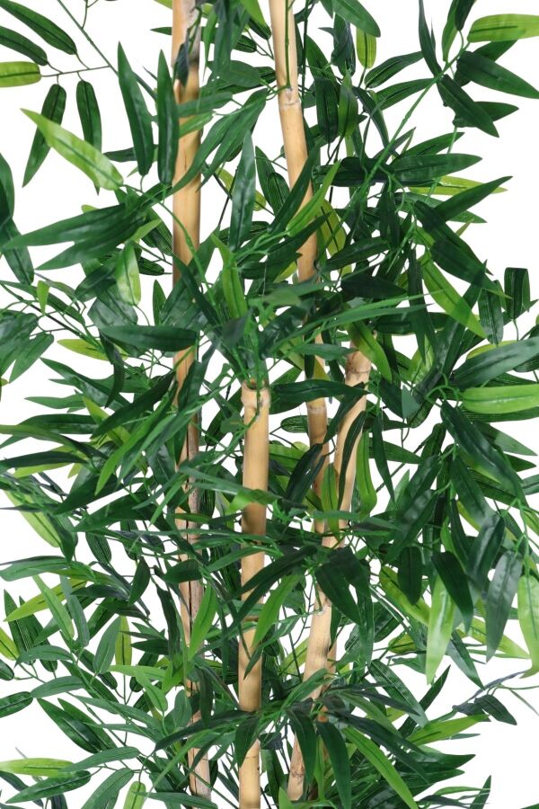 Yapay 4 Gövdeli Bambu Ağacı 195 Cm Yeşil - 3