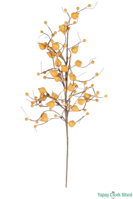Yapay Armut Dalı 57cm Sarı - Yapay Çiçek Sitesi