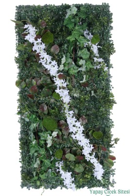 Yapay Bitkili Duvar Paneli 50x100 cm Model 4 - Yapay Çiçek Sitesi