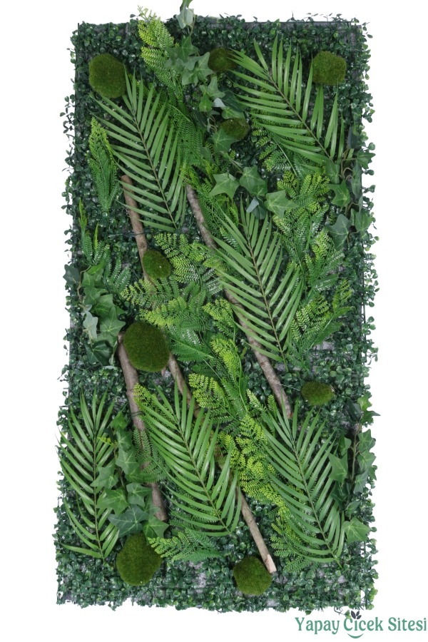 Yapay Bitkili Duvar Paneli 50x100 cm Model 1 - 1