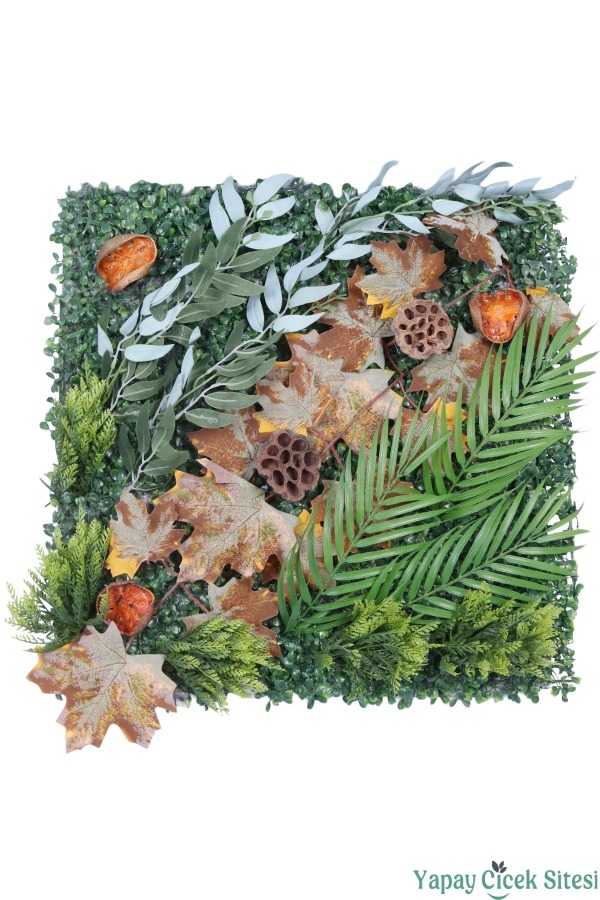 Yapay Bitkili Duvar Paneli 50x50 cm Model 1 - 2