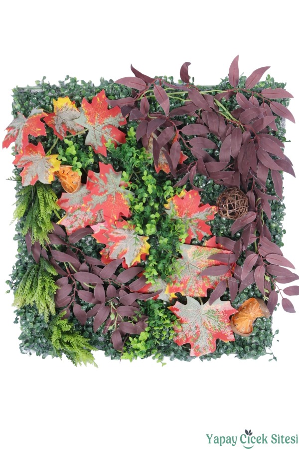 Yapay Bitkili Duvar Paneli 50x50 cm Model 2 - 1
