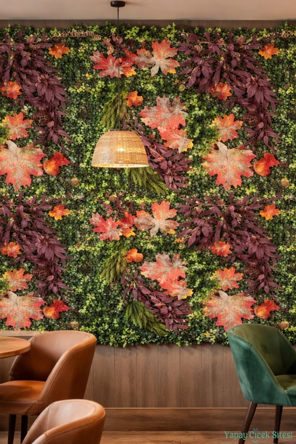 Yapay Bitkili Duvar Paneli 50x50 cm Model 2 - 4