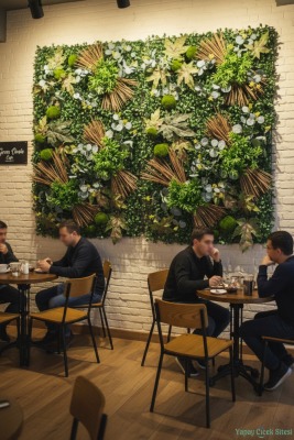 Yapay Bitkili Duvar Paneli 50x50 cm Model 3 - 4